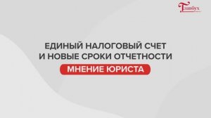 Единый налоговый счет и новые сроки отчетности. Мнение юриста