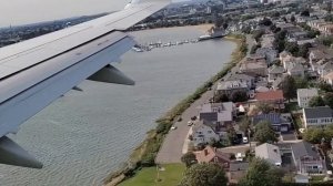 LANDING AT BOSTON LOGAN INTERNATIONAL AIRPORT (BOS)-SPECTACULAR VIEW