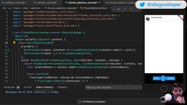 Full Flutter Chat App (2/3) Clean Architecture - StreamChat - flutter_bloc - inyección dependencias