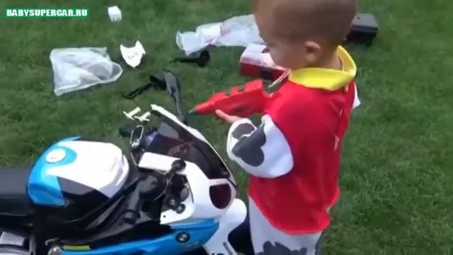 Детский электромотоцикл BMW Babysupercar.ru