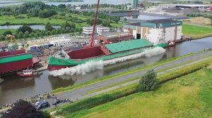 «Arklow Abbey» - спуск судна на воду