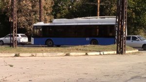 Троллейбус Тролза Мегаполис,заезд без штанг токоприемников г Тольятти