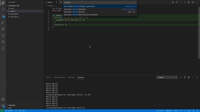 Gcov Viewer - C/C++ Code Coverage in Visual Studio Code смотреть онлайн