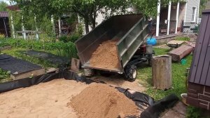 тележка самоходная.перевозка песка