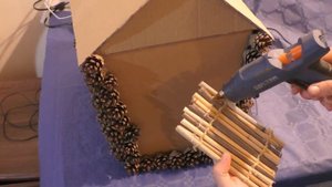 ДОМИК ИЗ ШИШЕК. Поделка из природного материала в ДЕТСКИЙ САД.