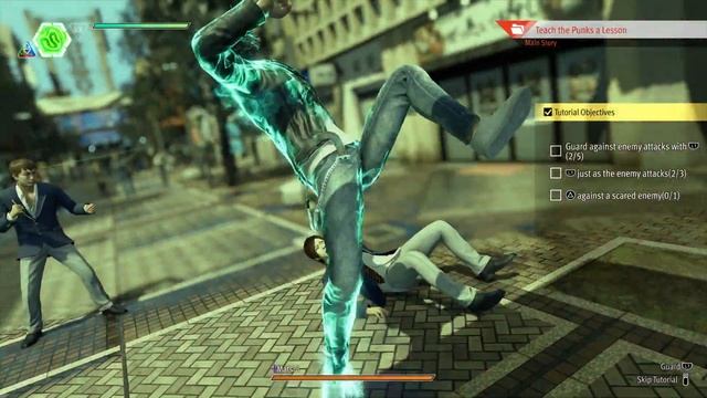 Lost Judgment - Chapter 01 Defeat Delinquent Students: Teach Punks a Lessen: Snake Style Tutorials: