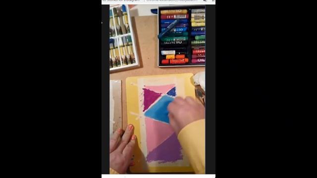 Масляная пастель. Методы работы. Сушка феном.