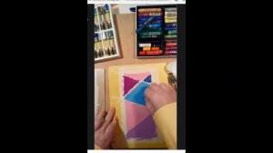 Масляная пастель. Методы работы. Сушка феном.