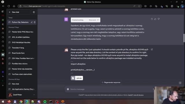 OpenAI ChatGPT Code Interpreter 4. rész. Útmutató a jövőbe. Objektumok felismerése egy képen смотреть онлайн