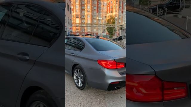 BMW 530i - бронирование матовой полиуретановой пленкой, антихром, оклейка крыши и зеркал, тонировка