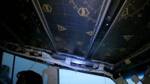 ШУМОИЗОЛЯЦИЯ КРЫШИ MITSUBISHI PAJERO 4 ПЕРЕТЯЖКА ПОТОЛКА В ЧЕРНЫЙ