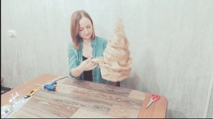 Бесплатный Мастер - Класс декоративная елочка из крафтовой бумаги