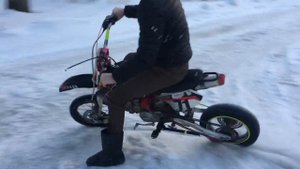 Как не нужно кататься на Питбайке/сломалась ручка сцепления/убиваем мотор/Лучший питбайк