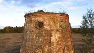 Мельница.  Мордовия, Кадошкинский район, село Нагаево. Каменный остов мельницы. 4К