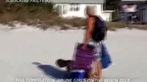 Видео Приколы девушки на пляже,на море