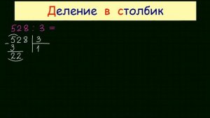 Деление в столбик на однозначное число