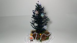 Бисероплетение. Мастер класс.   Дерево из бисера.Елочка из бисера.1 часть.  Пошаговый МК. Ель .