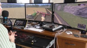 Farming Simulator 17, Triple Monitor Setup Harvesting Field 5, Gold Crest Valley