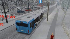 Omsi 2 МАЗ 103.465 штурмую очередной маршрут на карте Новосибирск