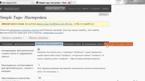 Связанные записи (Simple Tags) в WordPress