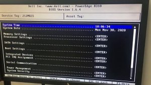 DELL PowerEdge server BIOS setup
