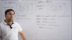 Part-9 | Set difference  and Symmetric difference operator in set theory in english venn diagram