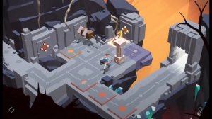 Lara Croft Go прохождение огненная пещера 1-3