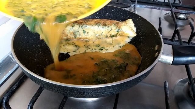 Вкусный яичный рулет омлет с сосиской за 5 минут идеальный завтрак!