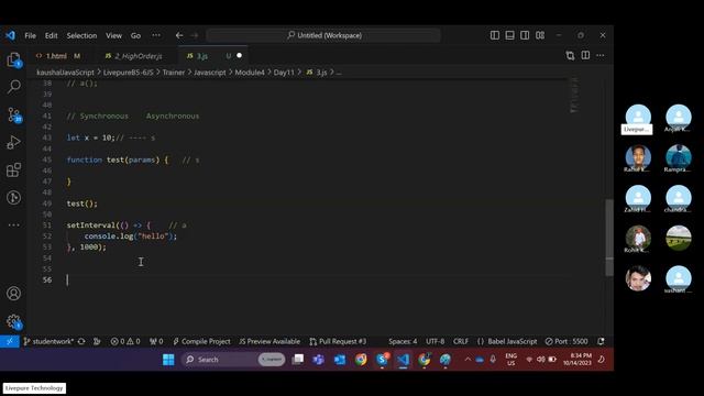 39 Module 4 && Day 12 part 3 Debouncing, throttling, babel function in Js  && 14th Oct