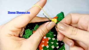 Бабушкин квадрат в квадрате крючком - Мастер-класс подробный