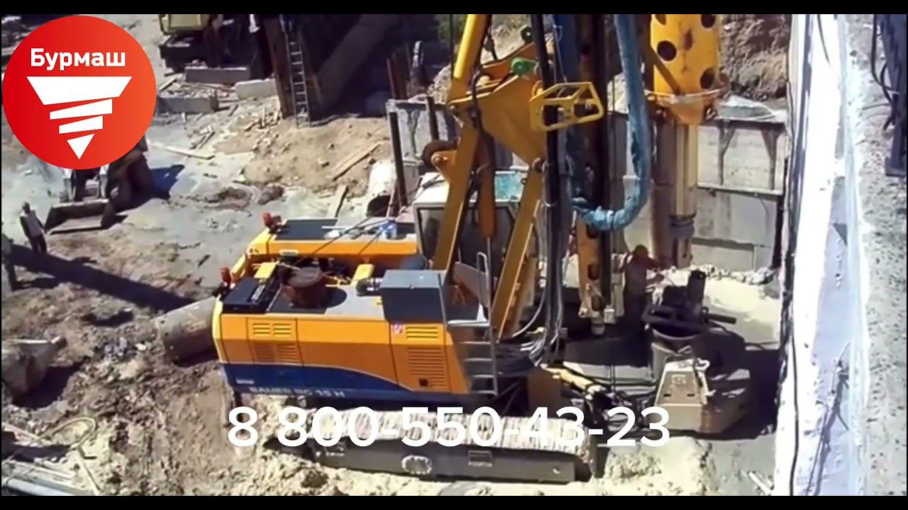 Открывшийся Бурковш во время работ - Bauer BG30 с буровым инструментом 1180мм. смотреть онлайн