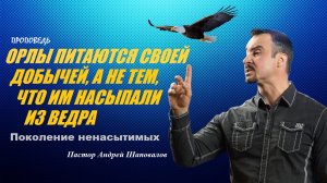 ОРЛЫ ПИТАЮТСЯ ДОБЫЧЕЙ, А НЕ ТЕМ, ЧТО ИМ НАСЫПАЛИ ИЗ ВЕДРА. Проповедь. Пастор Андрей Шаповалов.