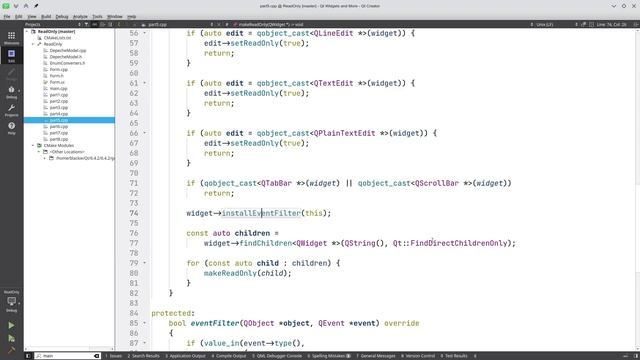 How to make widgets read-only in Qt? смотреть онлайн