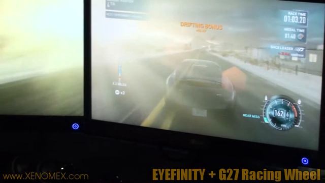 Eyefinity NFS RUN with Logitech G27 Racing Wheel смотреть онлайн