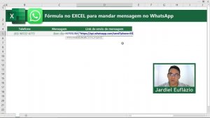 [Parte 02] - Com mensagem escrita - Fórmula no EXCEL para enviar mensagem no WhatsApp (sem VBA)