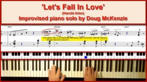 'Let's Fall In Love' - Jazz piano Tutorial