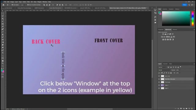 Photoshop Quick Tutorials - How to Center Text on the Spine of a Book Cover смотреть онлайн