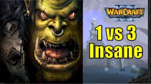 Warcraft III, 1 против 3 Сильных ИИ