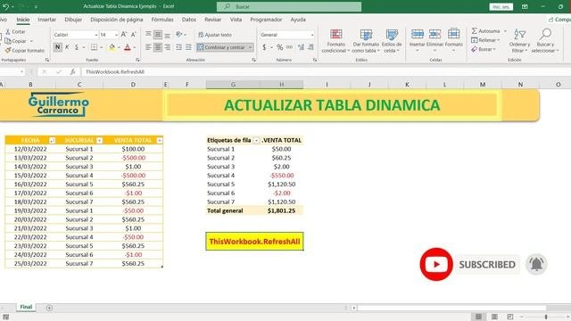 COMO ACTUALIZAR TABLAS DINAMICAS DE FORMA AUTOMATICA #excel #exceltips #tutorial #tabla #office