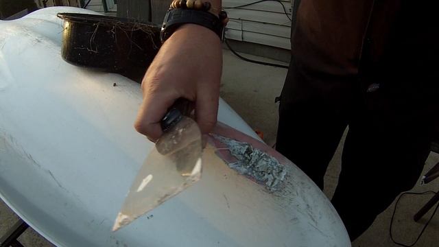 DIY Kayak worn keel fix смотреть онлайн