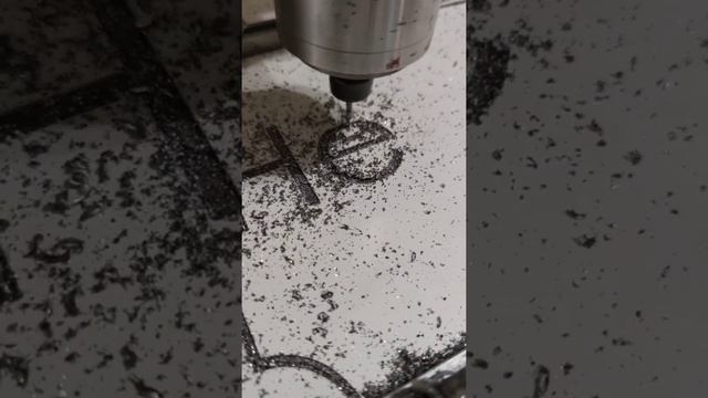 чпу king cut 400*600, изготовление адресной таблички из композита.