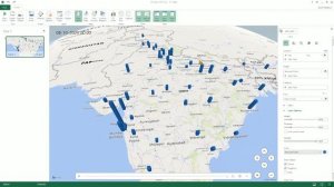 Create 3d Map with Excel - mapping data - geospatial visualization - business intelligence