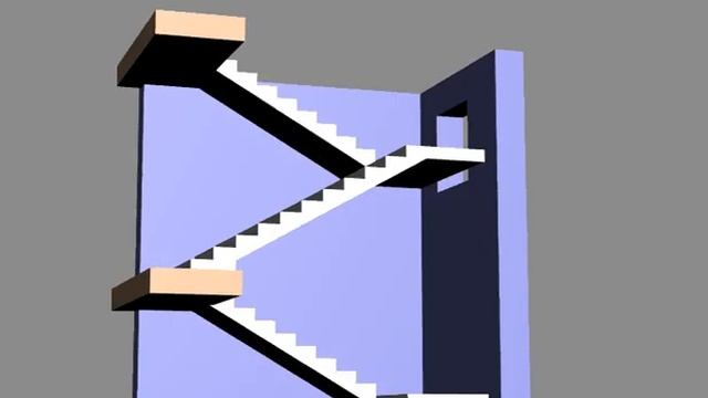 389-001 модель лестницы с площадкой в подвал и второй этаж смотреть онлайн