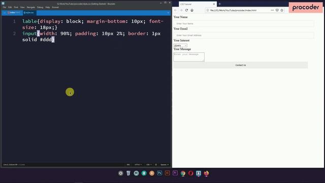 CSS Tutorial for Beginners in Bangla | CSS Form Style | Part 18