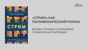 «Стрим» как полифонический роман: беседа Татьяны Соловьевой с Иваном Шипниговым