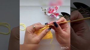 Тунисское вязание. Смешанный двусторонний узор