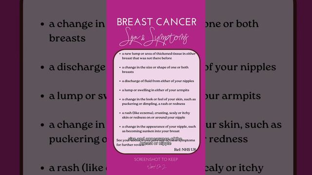 5 Things EVERYONE should Know About Breast Cancer 💓🎀 self-checks, screening etc.