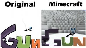 ORIGINAL vs Minecraft Alphabet Lore (by Leluv meme) Comparison Pt. 5