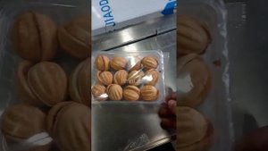 Упаковка печенья "Орешки" на горизонтальной упаковочной машине DXDZ-450B Hualian Machinery