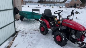 Беларус МТЗ 152Н с телегой от мотоблока